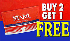 STARR CHEWING TOBACCO 12CT PROMO BOX 